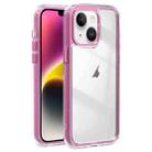 For iPhone 14 Plus Acrylic Hybrid TPU 3-in-1 Airbag Shockproof Phone Case(Pink) - 1