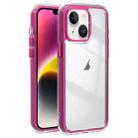 For iPhone 14 Plus Acrylic Hybrid TPU 3-in-1 Airbag Shockproof Phone Case(Rose Red) - 1