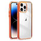 For iPhone 14 Pro Max Acrylic Hybrid TPU 3-in-1 Airbag Shockproof Phone Case(Orange) - 1