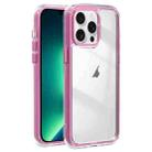 For iPhone 13 Pro Max Acrylic Hybrid TPU 3-in-1 Airbag Shockproof Phone Case(Pink) - 1