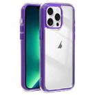 For iPhone 13 Pro Max Acrylic Hybrid TPU 3-in-1 Airbag Shockproof Phone Case(Purple) - 1