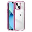 For iPhone 13 Acrylic Hybrid TPU 3-in-1 Airbag Shockproof Phone Case(Pink) - 1