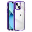 For iPhone 13 Acrylic Hybrid TPU 3-in-1 Airbag Shockproof Phone Case(Purple) - 1