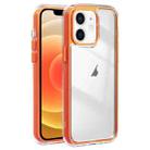 For iPhone 12 Acrylic Hybrid TPU 3-in-1 Airbag Shockproof Phone Case(Orange) - 1