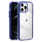 For iPhone 12 Pro Acrylic Hybrid TPU 3-in-1 Airbag Shockproof Phone Case(Dark Blue) - 1