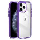 For iPhone 11 Pro Acrylic Hybrid TPU 3-in-1 Airbag Shockproof Phone Case(Purple) - 1