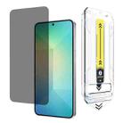 For Samsung Galaxy S25 5G Dust-Free Easy Install Privacy Tempered Glass Film(Black Side) - 1