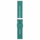18mm Solid Color Steel Buckle Silicone Watch Band(Dark Green) - 2