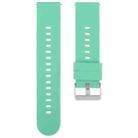 18mm Solid Color Steel Buckle Silicone Watch Band(Grass Green) - 1