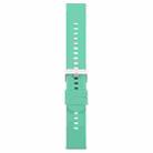 18mm Solid Color Steel Buckle Silicone Watch Band(Grass Green) - 2
