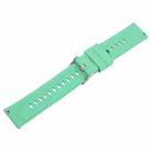 18mm Solid Color Steel Buckle Silicone Watch Band(Grass Green) - 3