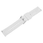 19mm Solid Color Steel Buckle Silicone Watch Band(Starlight) - 3
