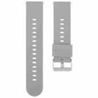 19mm Solid Color Steel Buckle Silicone Watch Band(Grey) - 1