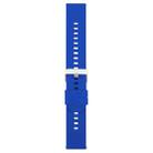 19mm Solid Color Steel Buckle Silicone Watch Band(Dark Blue) - 2