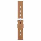 19mm Solid Color Steel Buckle Silicone Watch Band(Brown) - 2