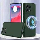 For Motorola Edge 50 Pro Shockproof Silicone Magsafe Phone Case(Dark Green) - 1