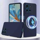 For Motorola Moto G75 5G Shockproof Silicone Magsafe Phone Case(Navy Blue) - 1