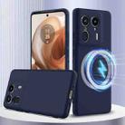 For Motorola Moto X50 Ultra Shockproof Silicone Magsafe Phone Case(Navy Blue) - 1