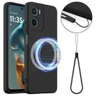 For Motorola Moto G05 / E15 Shockproof Silicone Magsafe Phone Case(Black) - 1