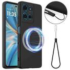 For Motorola Moto G15 / G15 Power Shockproof Silicone Magsafe Phone Case(Black) - 1