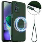 For Motorola Moto G54 / G54 Power Shockproof Silicone Magsafe Phone Case(Dark Green) - 1