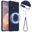 For Motorola Moto G85 / S50 Neo 5G Shockproof Silicone Magsafe Phone Case(Navy Blue) - 1