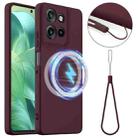 For Motorola Moto G Power 2025 Shockproof Silicone Magsafe Phone Case(Plum Color) - 1