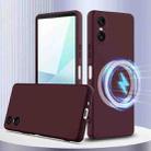 For Sony Xperia 10 VI Shockproof Silicone Magsafe Phone Case(Plum Color) - 1