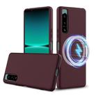 For Sony Xperia 5 IV Shockproof Silicone Magsafe Phone Case(Plum Color) - 1