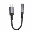 Borofone BV24 15cm Graceful Type-C to 3.5mm Digital Audio Converter Cable(Metal Grey) - 1