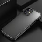 For iPhone 12 mini iPAKY Knight Series Shockproof TPU+ Clear PC Case(Black) - 1