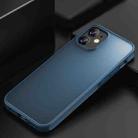 For iPhone 12 mini iPAKY Knight Series Shockproof TPU+ Clear PC Case(Blue) - 1