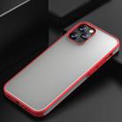 For iPhone 12 / 12 Pro iPAKY Knight Series Shockproof TPU+ Clear PC Case(Red) - 1