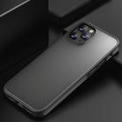 For iPhone 12 Pro Max iPAKY Knight Series Shockproof TPU+ Clear PC Case(Black) - 1