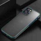 For iPhone 12 Pro Max iPAKY Knight Series Shockproof TPU+ Clear PC Case(Dark Green) - 1