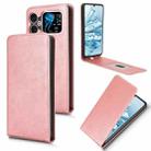 For Cubot A20 Magnetic Vertical Flip Leather Phone Case(Rose Gold) - 1