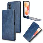 For Cubot A10 Magnetic Vertical Flip Leather Phone Case(Blue) - 1