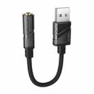 Borofone BV23 15cm USB to 3.5mm Dignity External Sound Card(Black) - 1