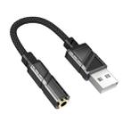 Borofone BV23 15cm USB to 3.5mm Dignity External Sound Card(Black) - 2