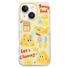 For iPhone 15 Double-sided IMD Cheese Printed TPU Phone Case(Yellow) - 1