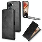 For Oukitel C58 / C58 Pro Magnetic Vertical Flip Leather Phone Case(Black) - 1