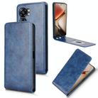 For Oukitel C58 / C58 Pro Magnetic Vertical Flip Leather Phone Case(Blue) - 1