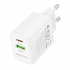 Borofone BN27 Fuente PD20W Type-C + QC3.0 USB Charger, EU Plug(White) - 3