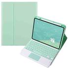 For OPPO Pad 3 / Pad 2 Candy Color Bluetooth Keyboard Leather Case,Square Keys with Touchpad(Light Green) - 1