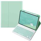 For OPPO Pad 3 / Pad 2 Candy Color Bluetooth Keyboard Leather Case, Square Keys(Light Green) - 1