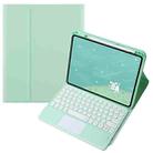 For OPPO Pad 3 / Pad 2 Candy Color Bluetooth Keyboard Leather Case, Round Key(Light Green) - 1