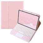 For OPPO Pad 3 / Pad 2 Candy Color Bluetooth Keyboard Leather Case, Round Key(Pink) - 1