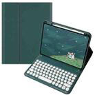 For OPPO Pad 3 / Pad 2 Candy Color Bluetooth Keyboard Leather Case, Round Key with Touchpad(Green) - 1