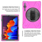 For Samsung Galaxy Tab S8+ / Tab S8 Plus /  Tab S7 FE / Tab S7+ Shockproof Colorful Silicone + PC Protective Case with Holder & Shoulder Strap & Hand Strap(Rose Red) - 6