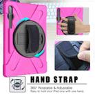 For Samsung Galaxy Tab S8+ / Tab S8 Plus /  Tab S7 FE / Tab S7+ Shockproof Colorful Silicone + PC Protective Case with Holder & Shoulder Strap & Hand Strap(Rose Red) - 8